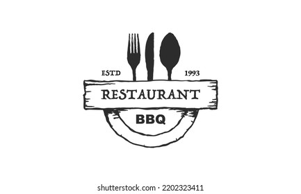 kitchen logo design.vector illustration,Vintage menu for the restaurant