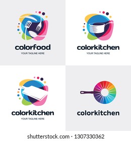 Kitchen Logo. Food Restaurant Logo Set Design Template Collection