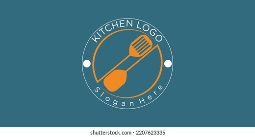 Kitchen Logo. Food Restaurant Logo Set Design Template Collection with unique concept premium Vector
