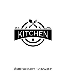 Kitchen logo in vintage style