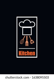 Kitchen logotype on a black background