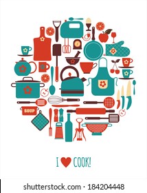 Kitchen love card.