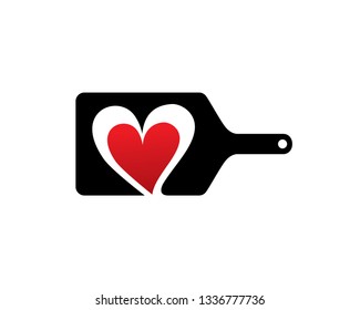 Kitchen Love Logo Template, Icon, Symbol - Vector