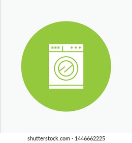 Kitchen, Machine, Washing white glyph icon