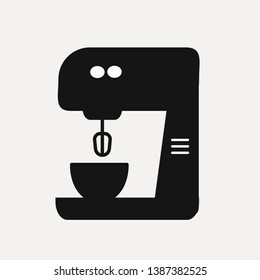 kitchen machine white vector icon