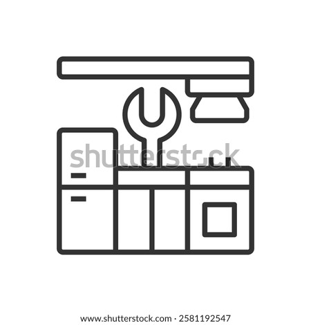 Kitchen Maintenance Icon Sign Symbol