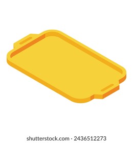 Kitchen meal tray icon isometric vector. Banquet serving plate. Dinnerware buffet platter