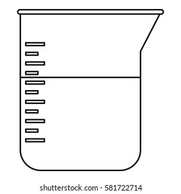 Kitchen measuring cup icon. Outline illustration of kitchen measuring cup vector icon for web