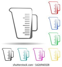kitchen measuring cup multi color style icon. Simple thin line, outline vector of bakery shop icons for ui and ux, website or mobile application
