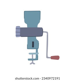 kitchen meat grinder cartoon. electric machine, metal cooking, steel utensil kitchen meat grinder sign. isolated symbol vector illustration
