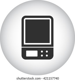 Kitchen micro scales sign simple icon on  background