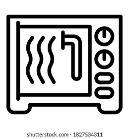 Kitchen microwave icon. Outline kitchen microwave vector icon for web design isolated on white background