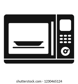 Kitchen microwave icon. Simple illustration of kitchen microwave vector icon for web design isolated on white background