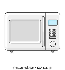Kitchen microwave icon. Vector illustration on white background