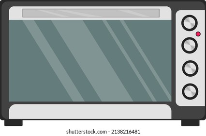 Microondas de cocina, ilustración, vector sobre un fondo blanco.