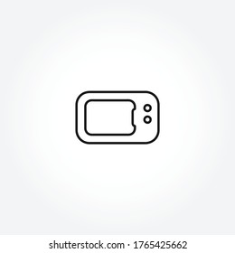 kitchen microwave line icon. design element for illustration.