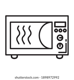 kitchen microwave oven appliance line style icon vector illustration design