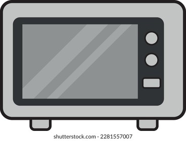 ilustraciones vectoriales del icono del horno microondas de cocina