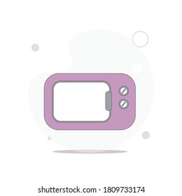 kitchen microwave vector flat illustration on white