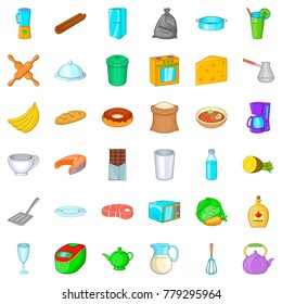 Kitchen mitten icons set. Cartoon style of 36 kitchen mitten vector icons for web isolated on white background