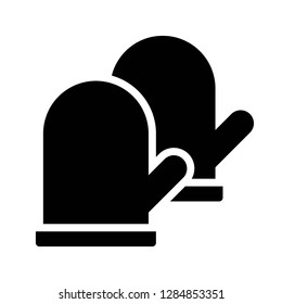 Kitchen mitten vector, Barbecue related solid design icon
