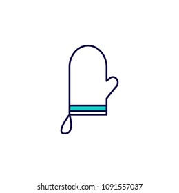 kitchen mittens icon. Element of simple colored web icon for mobile concept and web apps. Isolated kitchen mittens icon can be used for web and mobile. Premium icon on white background