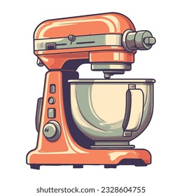 Kitchen mixer appliance, illustration vector icon isolated
