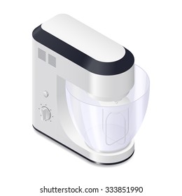 Kitchen mixer detailed isometric icon vector graphic illustration