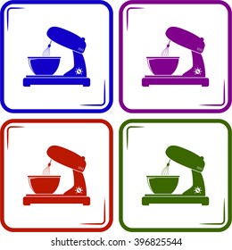 kitchen mixer flat icon