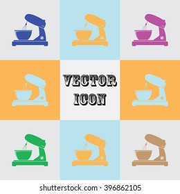 kitchen mixer flat icon