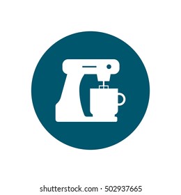 kitchen mixer icon blue circle