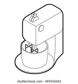 Kitchen mixer icon in outline style on a white background vector illustration