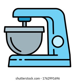 Kitchen mixer icon. Outline kitchen mixer vector icon for web design isolated on white background