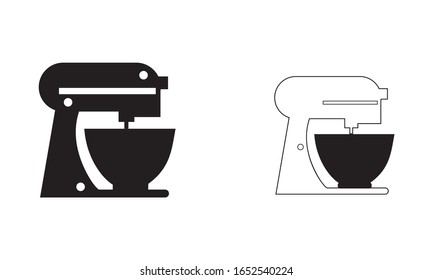 Icono del mezclador de cocina Ilustración vectorial 