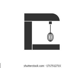 Kitchen mixer icon, vector isolated
