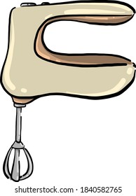 Kitchen mixer, illustration, vector on white background