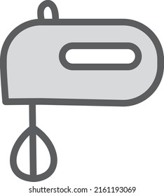 Mezclador de cocina, ilustración, vector sobre fondo blanco.