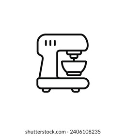 Kitchen mixer line icon isolated on white background