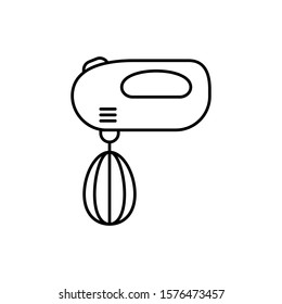 Kitchen mixer line icon, vector isolated