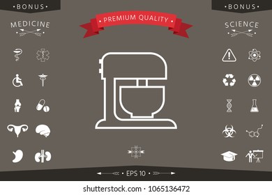 Kitchen mixer linear icon