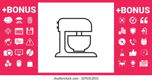Kitchen mixer linear icon
