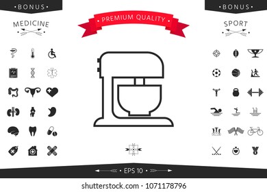 Kitchen mixer linear icon