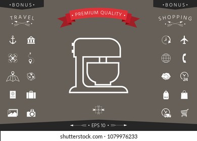 Kitchen mixer linear icon