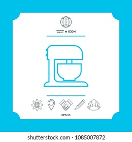 Kitchen mixer linear icon
