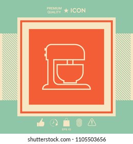Kitchen mixer linear icon