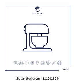 Kitchen mixer linear icon