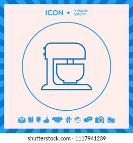 Kitchen mixer linear icon