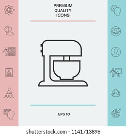 Kitchen mixer linear icon
