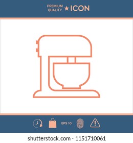 Kitchen mixer linear icon