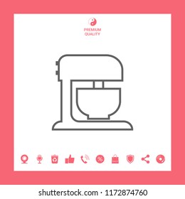 Kitchen mixer linear icon